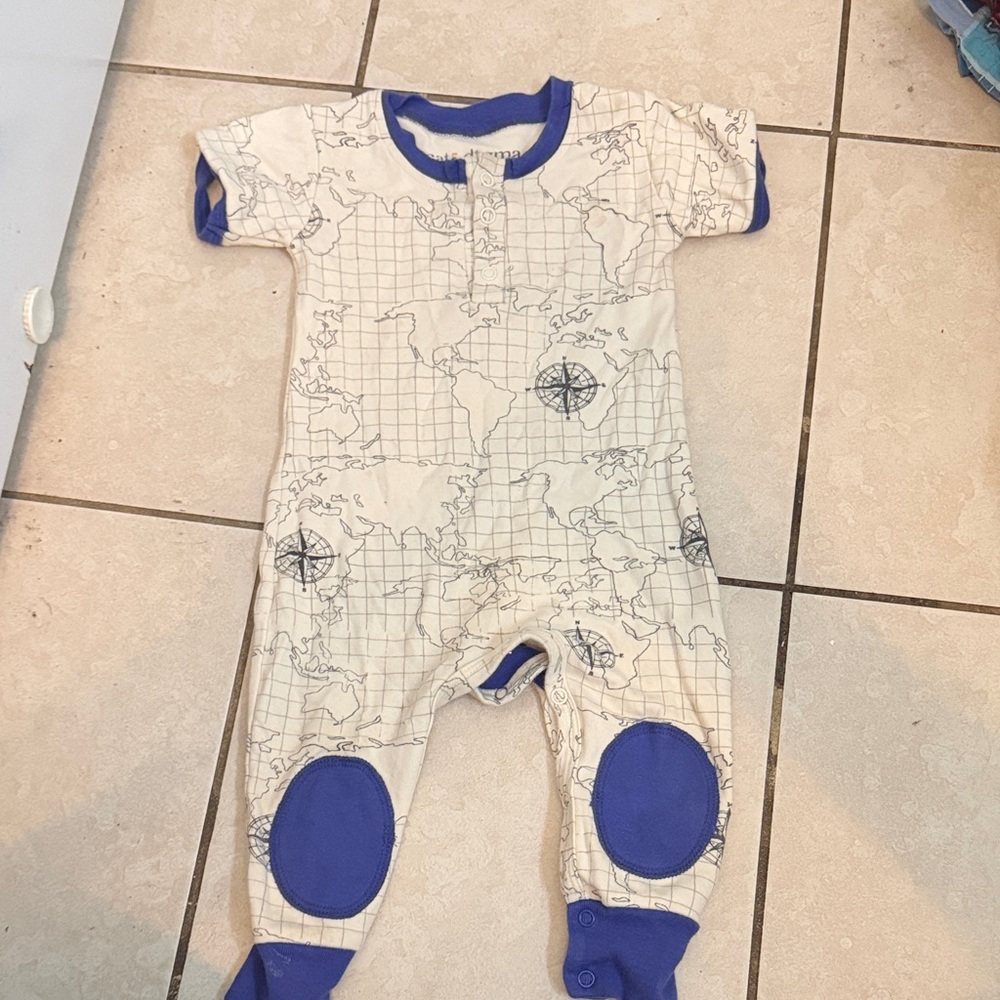 Blue and Cream Kids One Piece